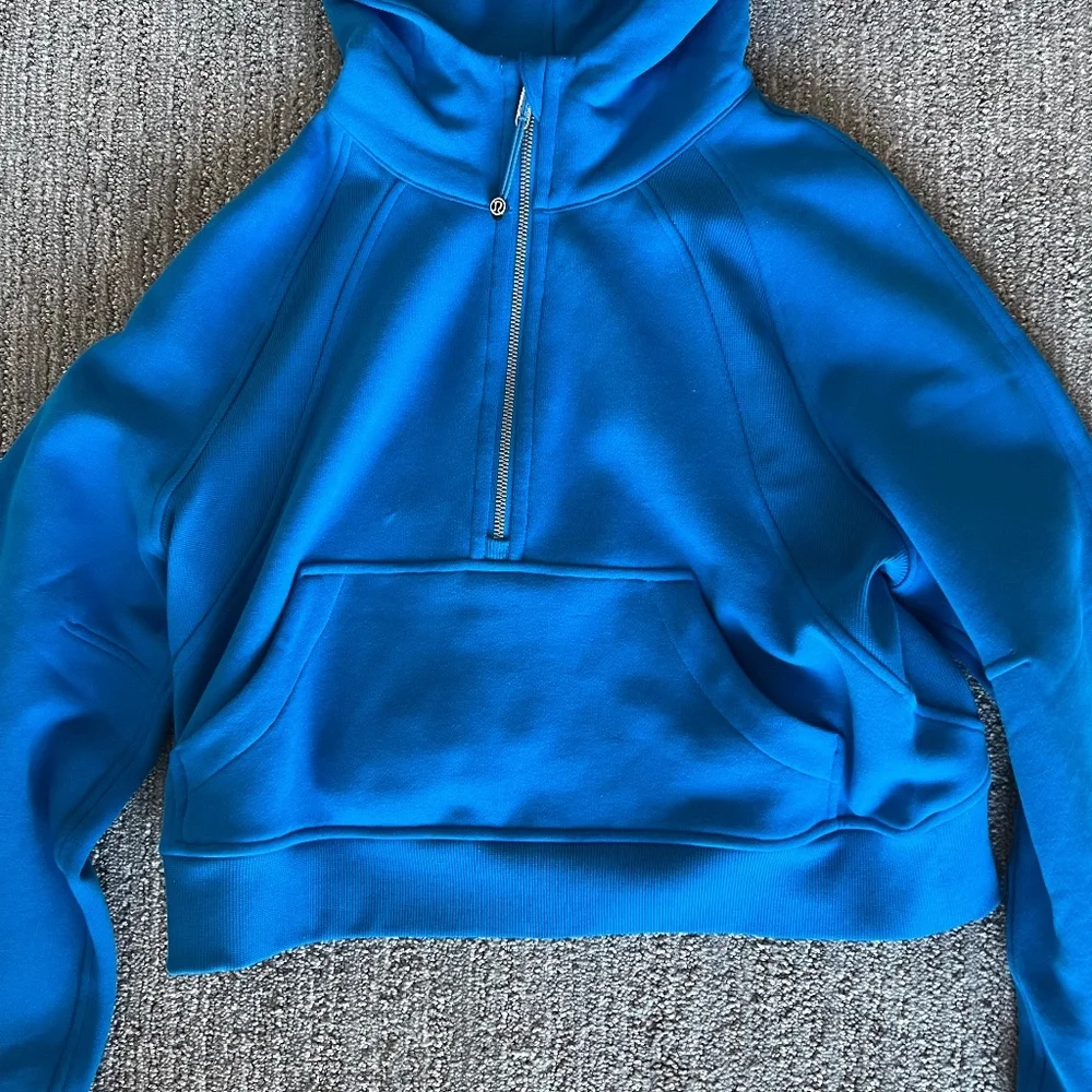 Lululemon Scuba Oversized Half-Zip Hoodie Poolside Blue Size XS Small - Picture 7 of 8